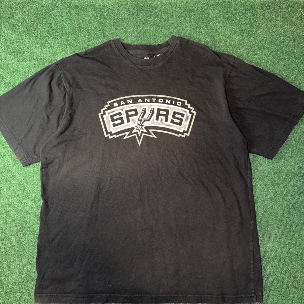 Majestic San Antonio Spurs Black Shirt Size XL Tall‎ T Vintage 116